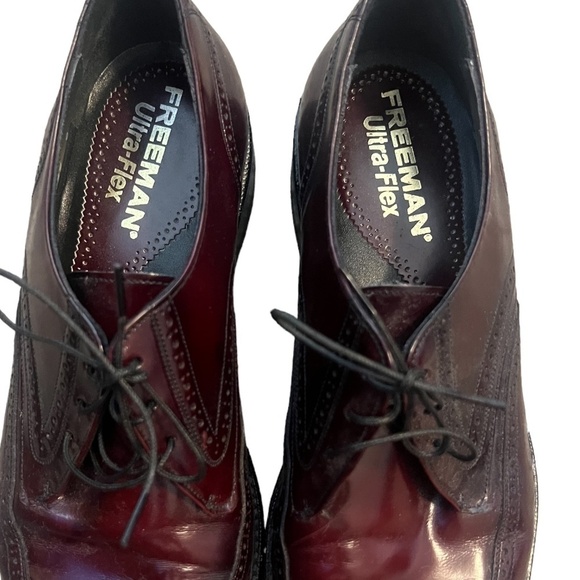 Freeman Ultra-Flex Hendrix Wingtip Leather Oxford Men’s Burgundy Size 9‎ main image 8